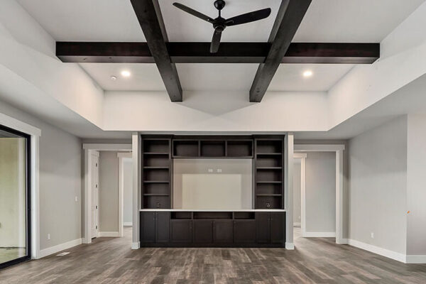 large living room in custom home