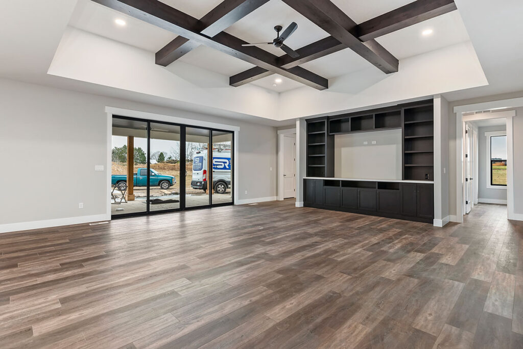 large living room in custom home