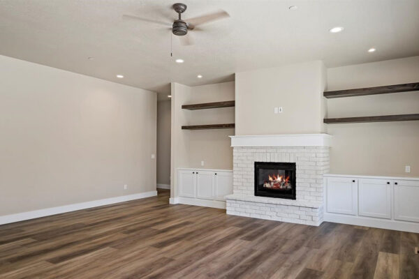 fireplace in living room