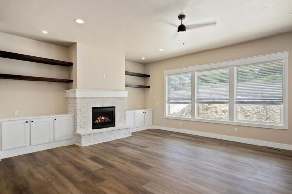 large living room in custom home