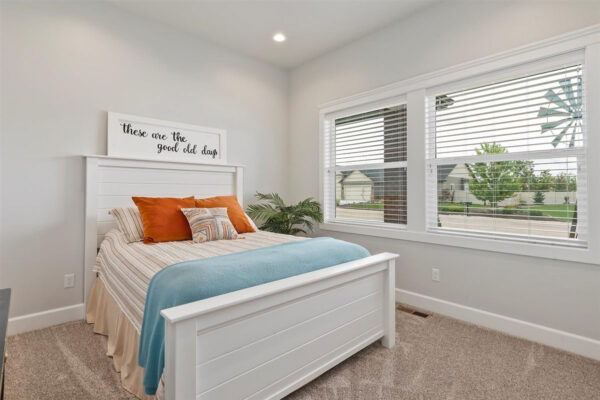 furnished bright bedroom