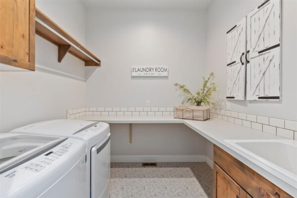 clean furnished laundry room