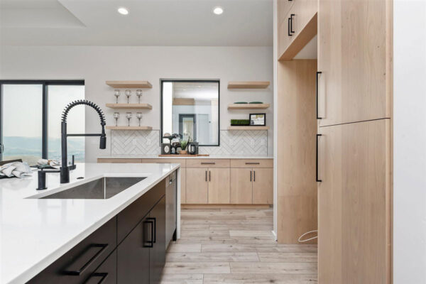 furnished kitchen in custom home