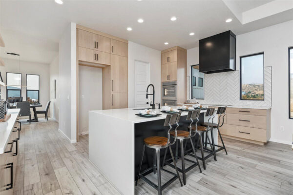 furnished kitchen in custom home