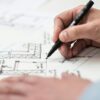 Architect drawing a custom home design.