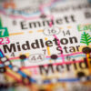 A regional map showing Middleton, Idaho and the cities surrounding it.